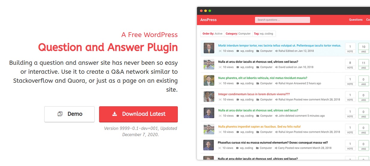 WordPress Question and Answer plugins 