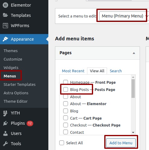 Create a Separate Page for Blog Posts in WordPress