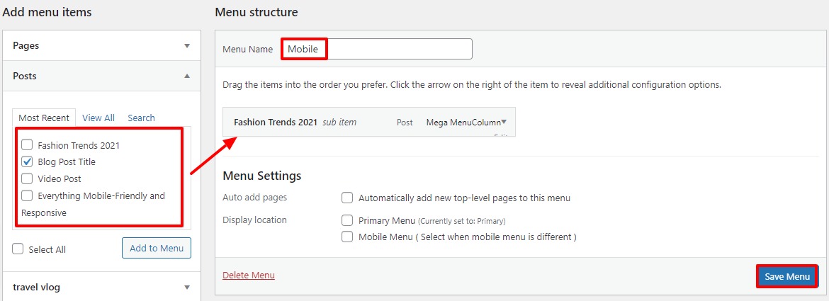 Hide a Mobile Menu in WordPress