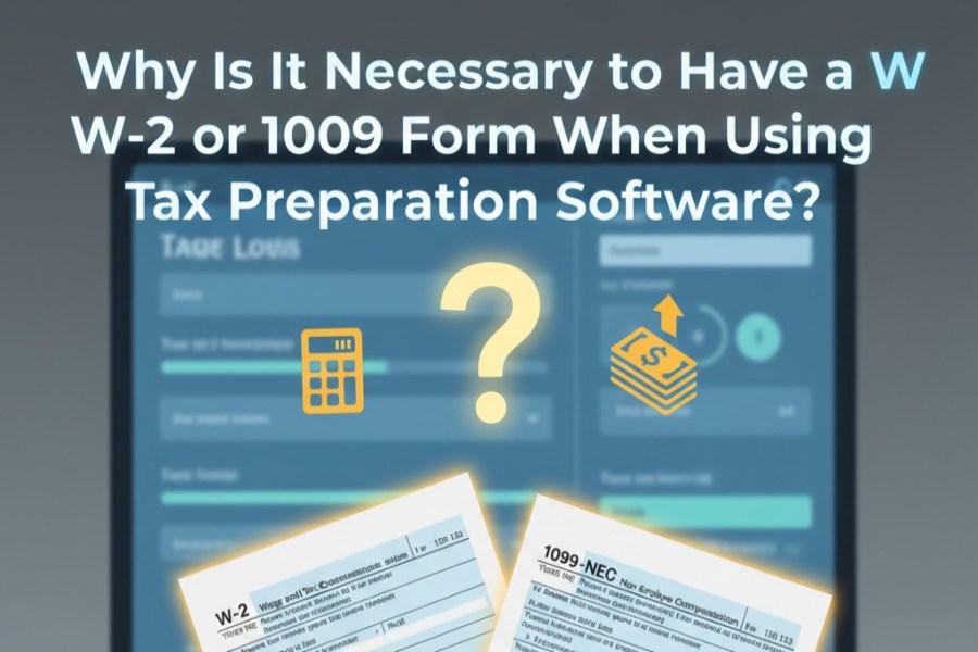 Why Is It Necessary to Have a W-2 or 1099 Form When Using Tax Preparation Software