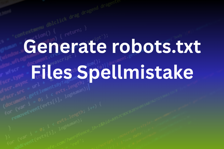 generate robots.txt files